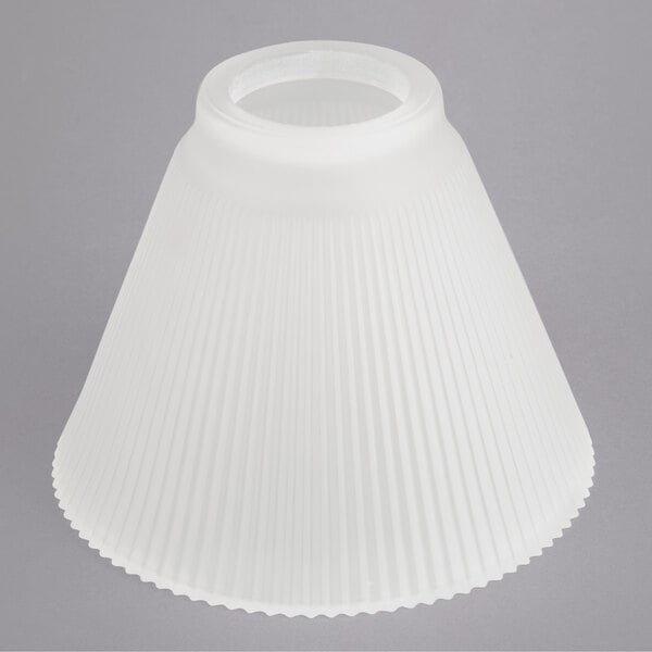 Sterno 85448 Table Lamp Frost Glass Pleated Shade