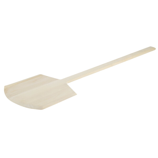 An American Metalcraft wooden pizza shovel with a long handle.
