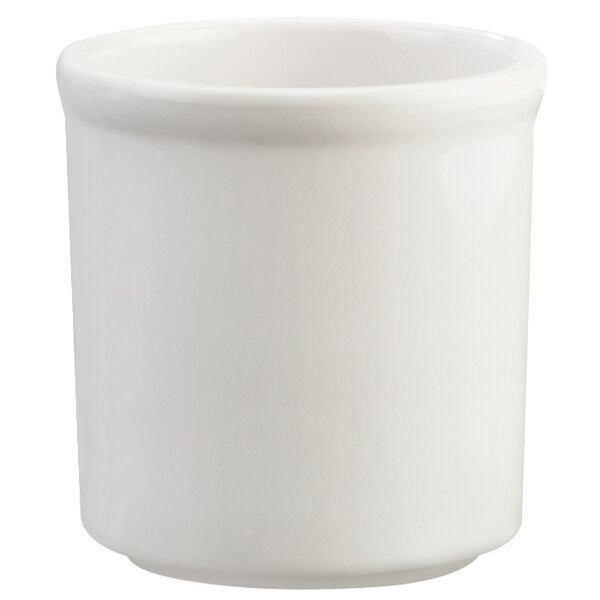 A white cup with a white lid.