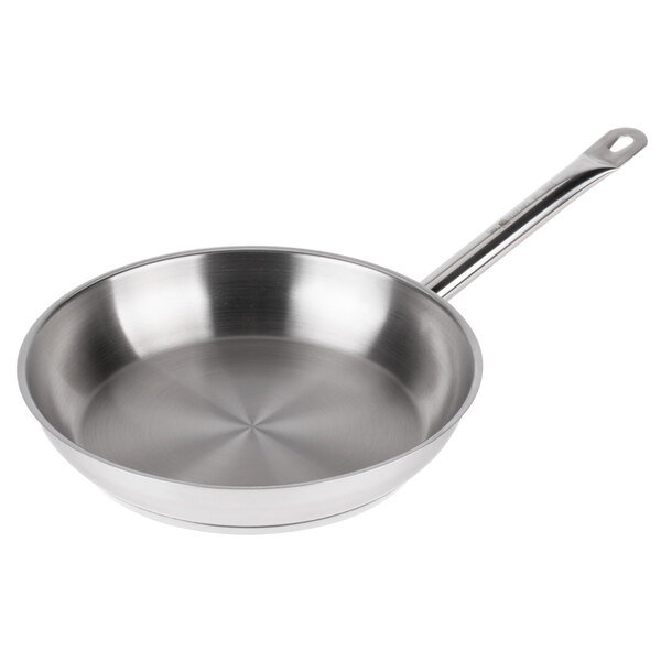 Commercial 11 Stainless Steel Aluminum-Clad Fry Pan