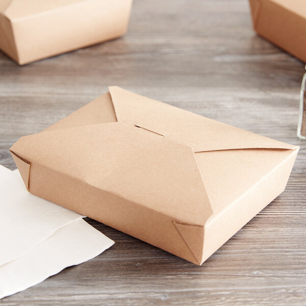 FoldPak 02BPEARTHM BioPlusEarth Kraft Microwavable Paper 2 TakeOut