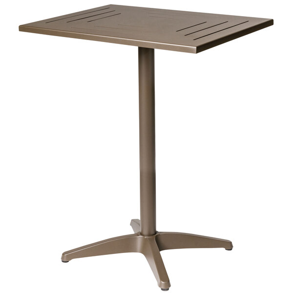 BFM Seating PHH3636BZT Hampton 36" Square Bronze Aluminum Bar Height Table