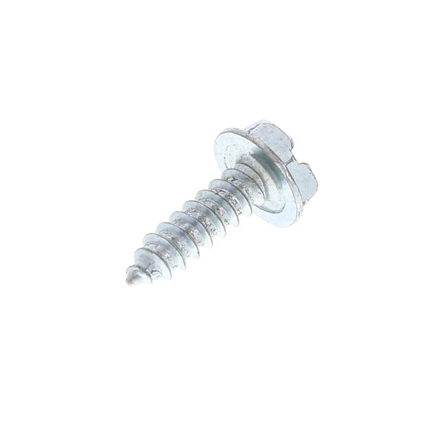 A close-up of a Glastender screw on a white background.