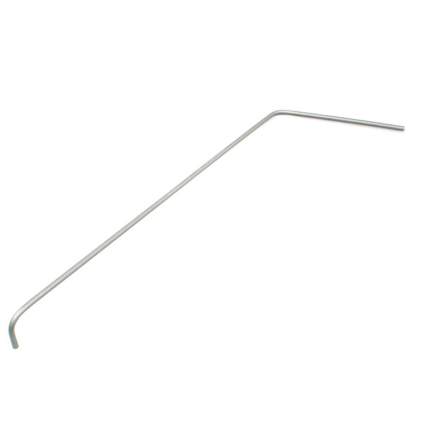 A bent metal rod with a handle on one end.