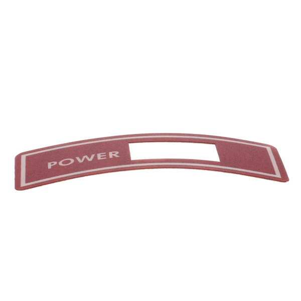 A red rectangular Vulcan overlay with white text that says "power"