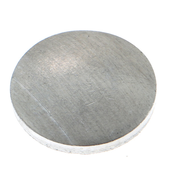 A round metal Hobart Plug Expansion with a white band on a white background.
