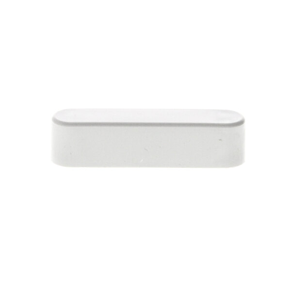 A white rectangular plastic retainer magnet.