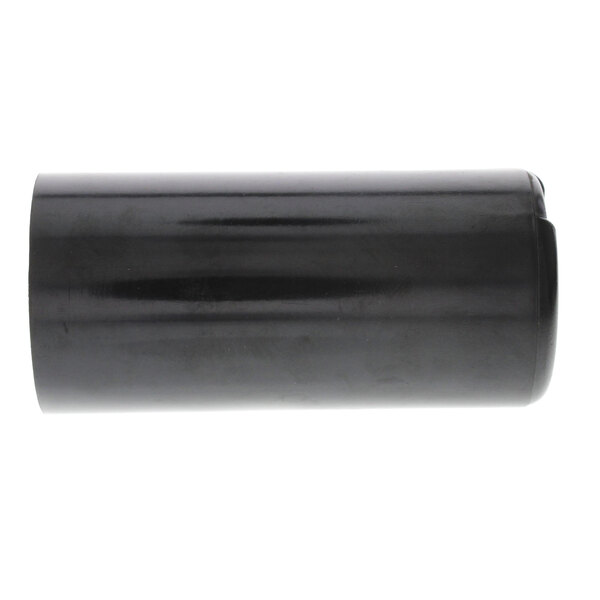 A black cylindrical Master-Bilt start capacitor on a white background.