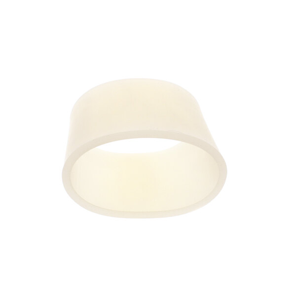 A white plastic ring on a white background.