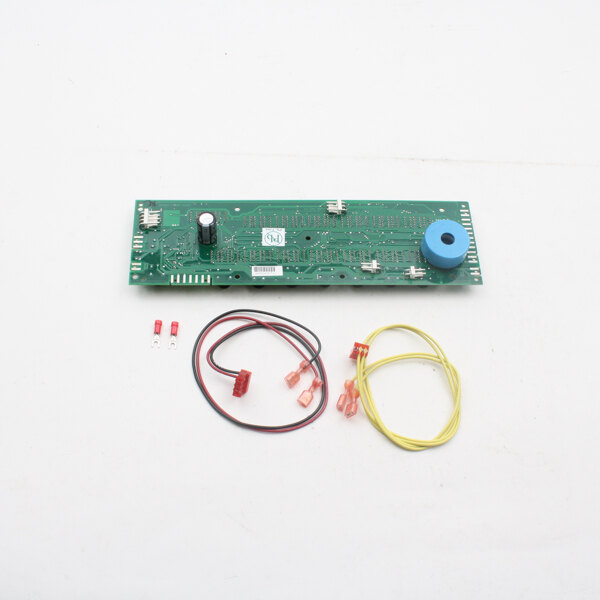 A green Henny Penny 140115 control board with wires and a blue circle.