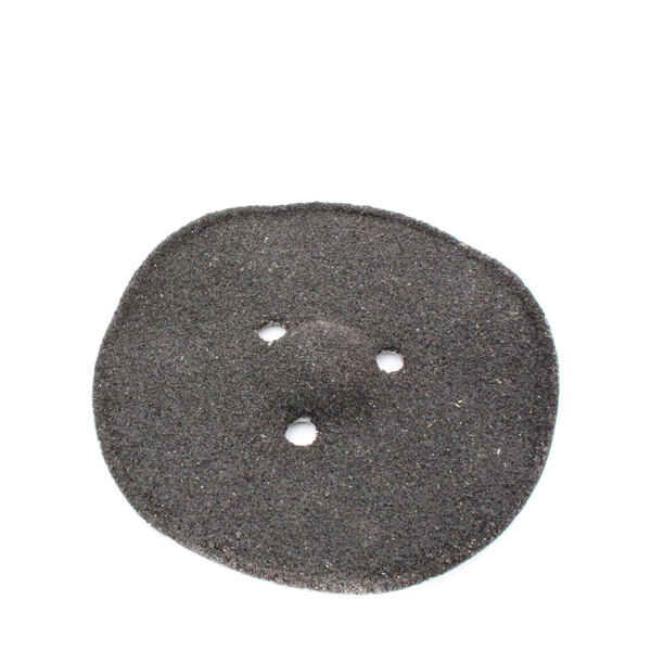 A black round Univex peeling disc with three holes.