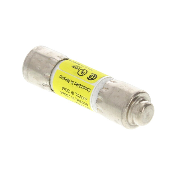 A close-up of a Power Soak fuse with yellow writing on it.