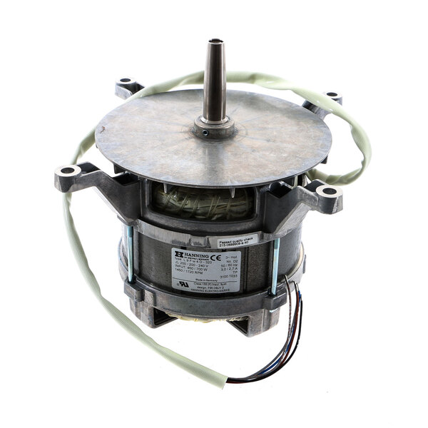 A Henny Penny 3100.1033 fan motor with wires.