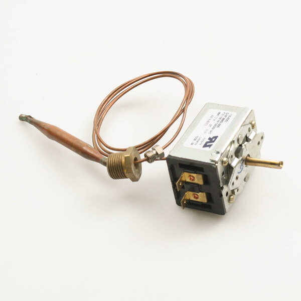 A Crown Steam thermostat with copper wires.
