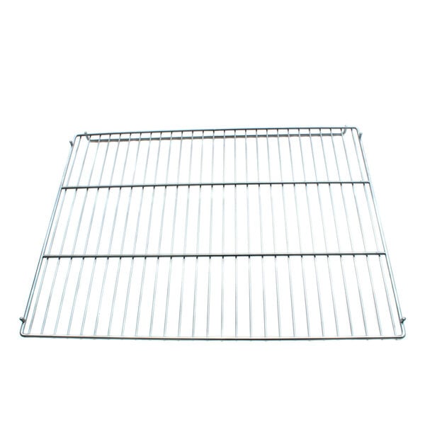 A Delfield metal grid shelf for a refrigerator on a white background.