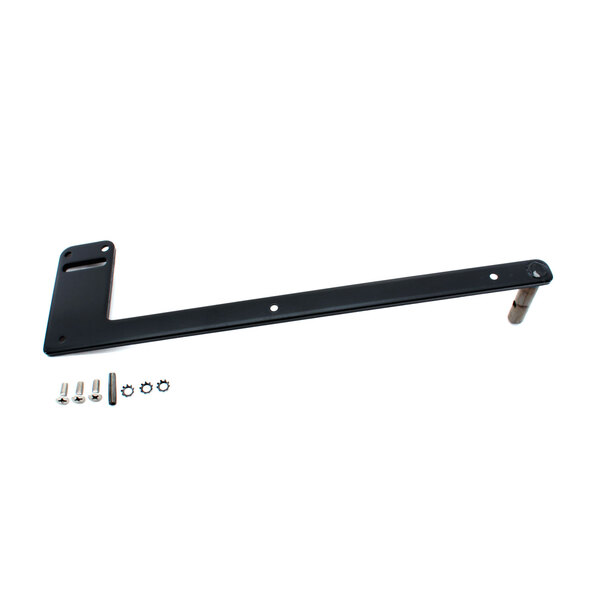 A black metal Blodgett ARM & HARDWARE ASSY bracket with screws and bolts.