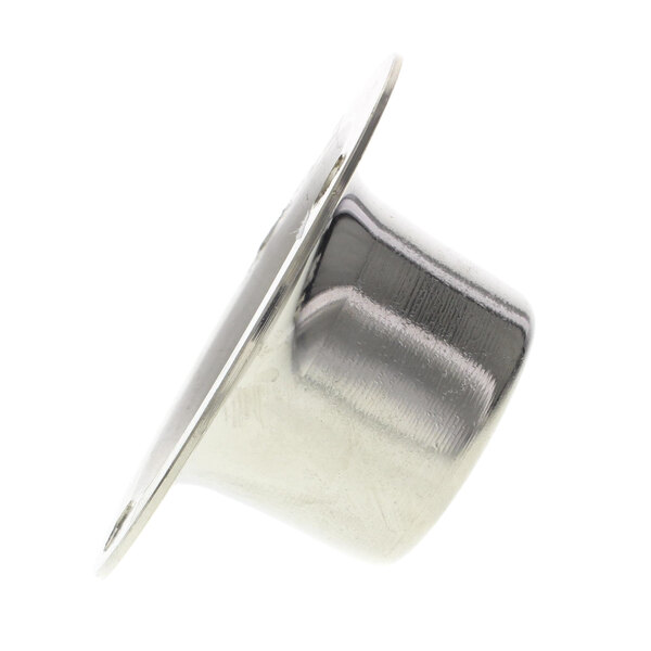 A close-up of a stainless steel US Range leg retainer.