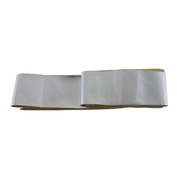 A roll of silver Ultrafryer Systems insulation with white tape on the edge.
