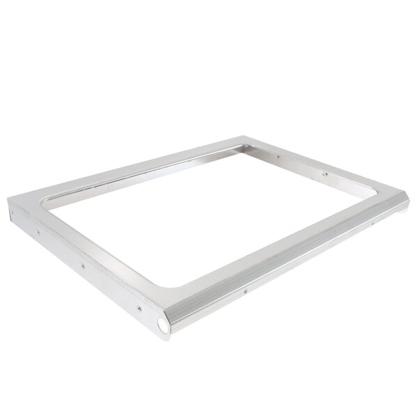 A white metal frame for an Imperial convection oven door.