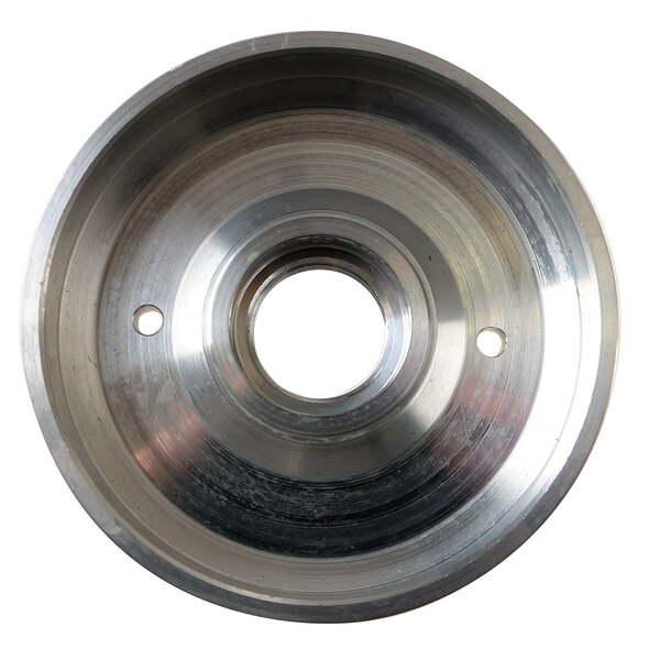 A circular metal Bizerba belt pulley.