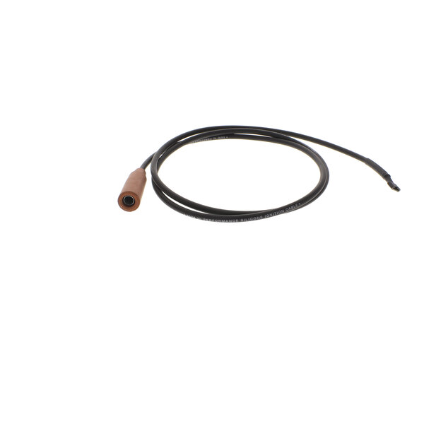 A black wire with a brown end.