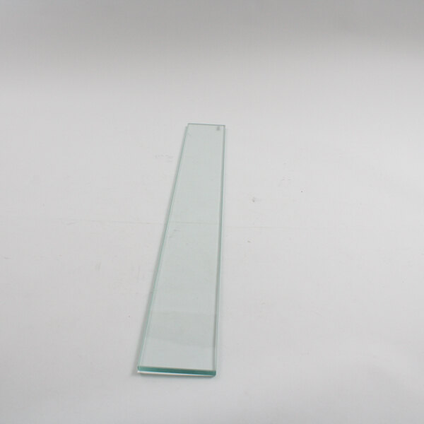 A rectangular glass object on a white background.
