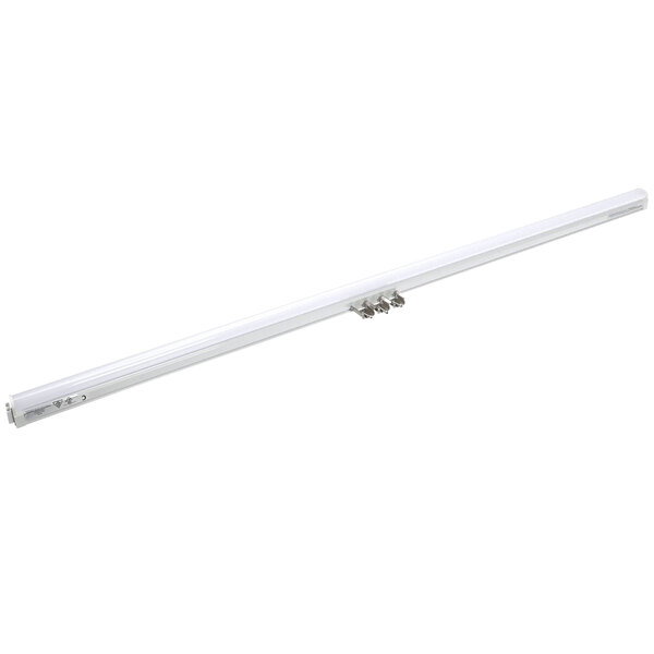 A white Hera LED light fixture for refrigeration with a long tube and four connectors.