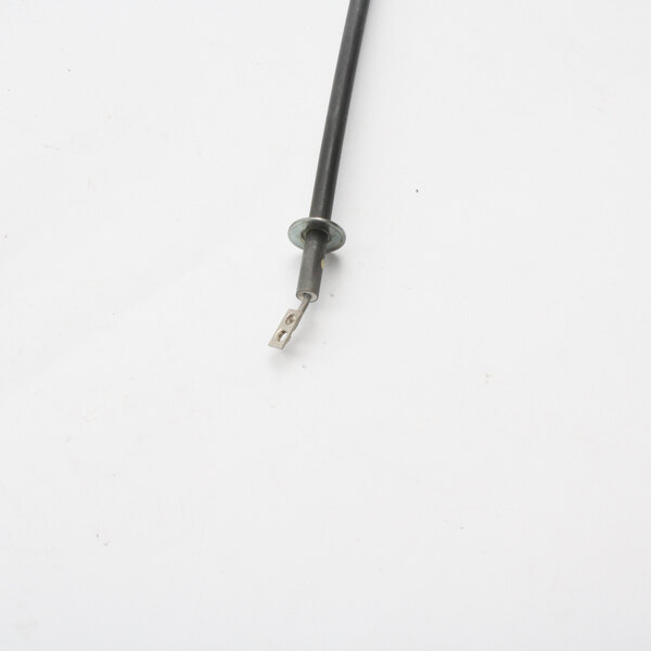 A black metal rod with a round cap and a screw on top.