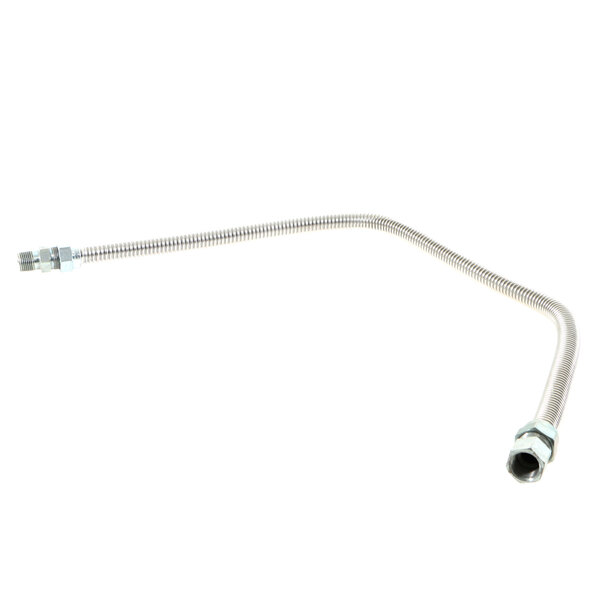 A Legion stainless steel flexible gas hose with a nut.