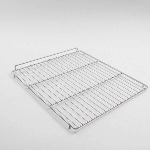 A metal rack with a wire grid and handle for a Delfield 3978273 undercounter freezer on a white background.