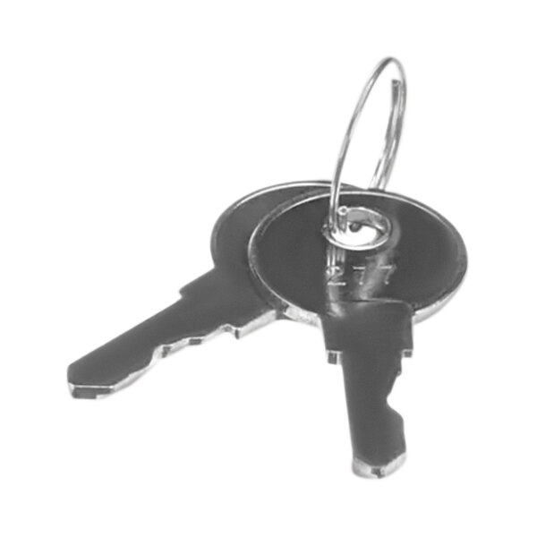 A set of Beverage-Air keys on a ring.