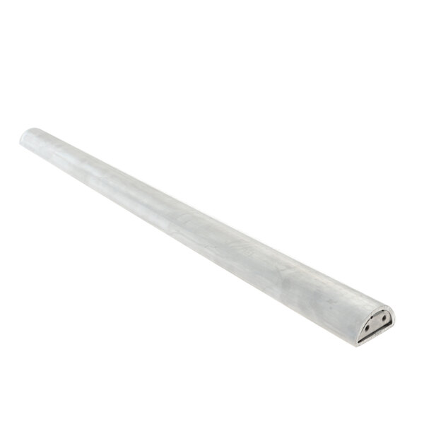 A white plastic tube with a metal end.