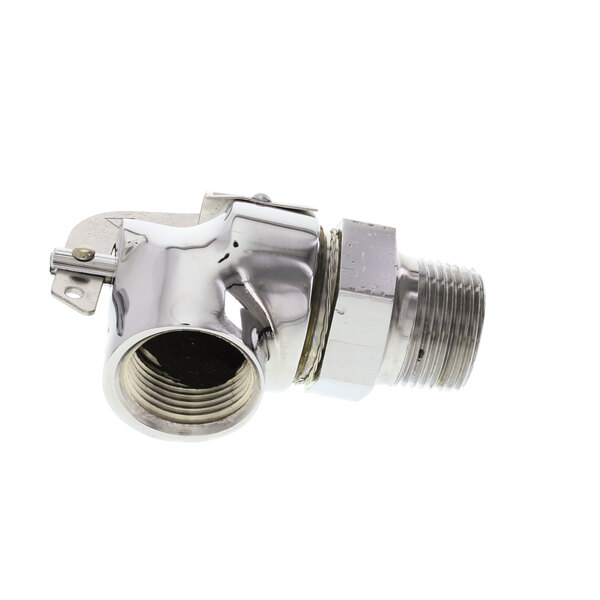 A shiny silver stainless steel Legion Relief Valve pipe fitting.