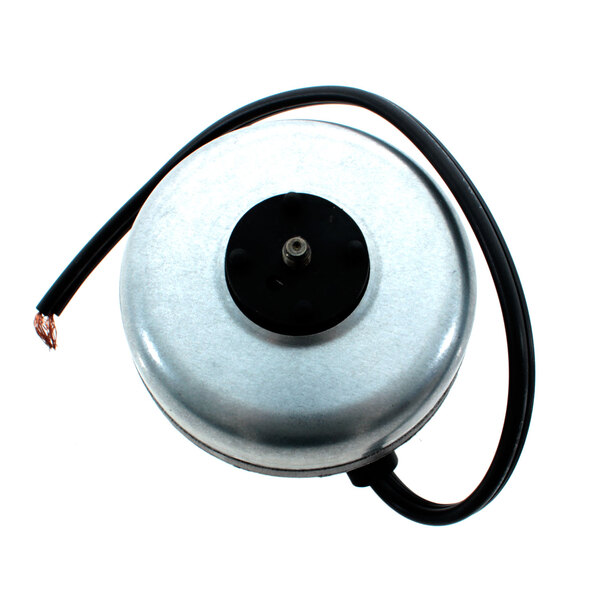 A round silver Hoshizaki fan motor with black wire.