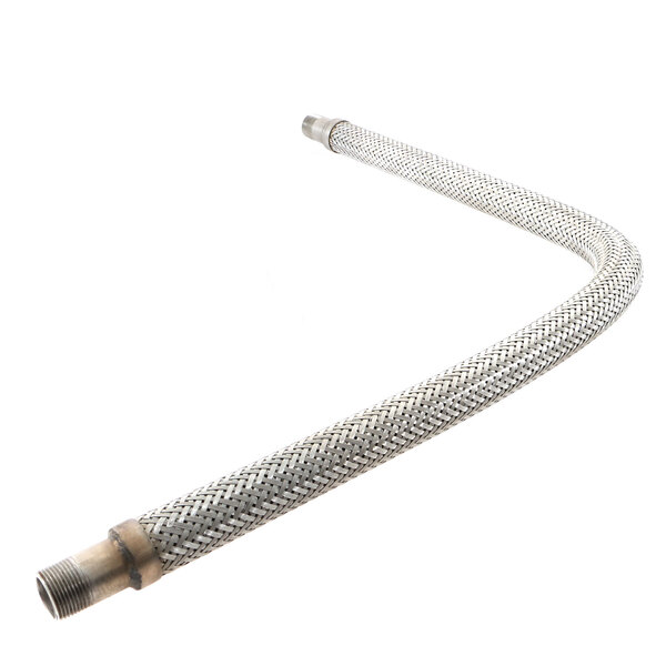 A metal hose with a metal tube.