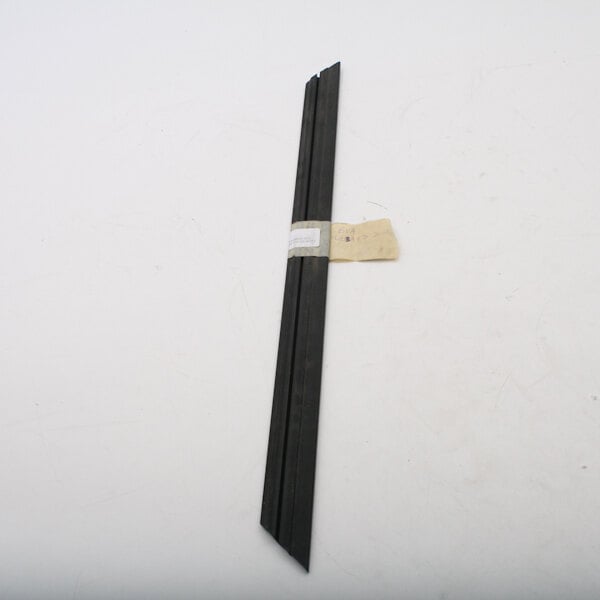 A black rectangular strip with a white label.