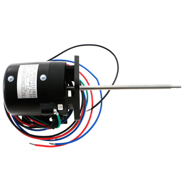 A Hoshizaki pump motor with wires attached.