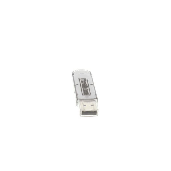 A close-up of a Rational USB memory stick.