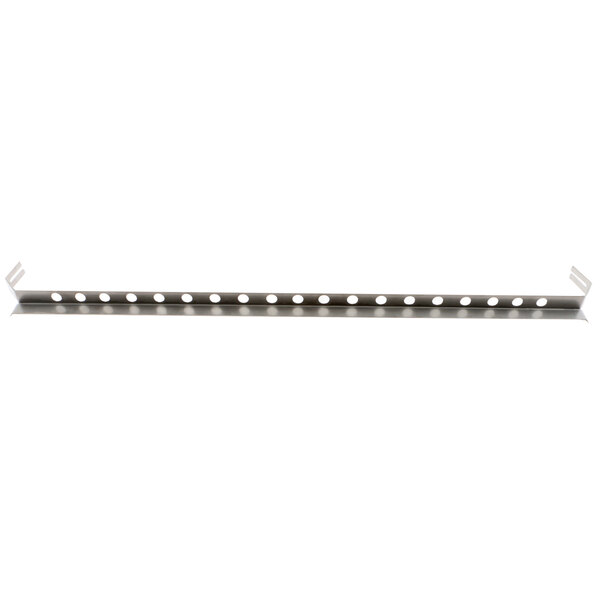 A metal bar with holes on a white background.