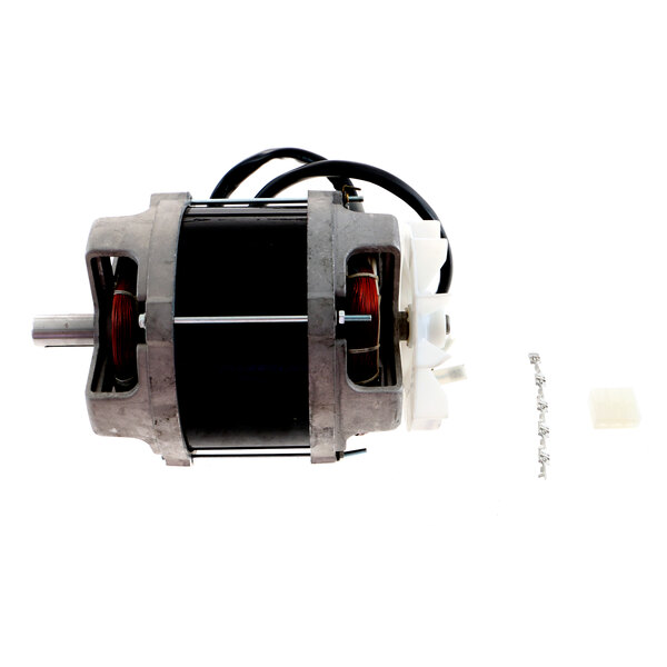 An Electrolux Professional 0D3187 motor with wires and a small metal part.