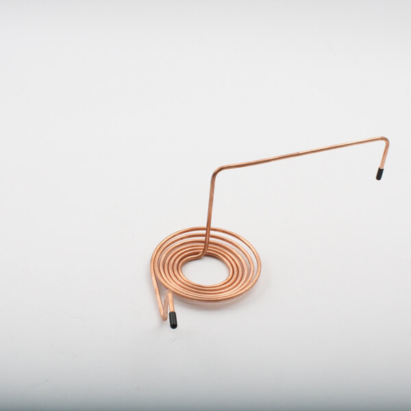 A copper spiral coil with a wire on one end.