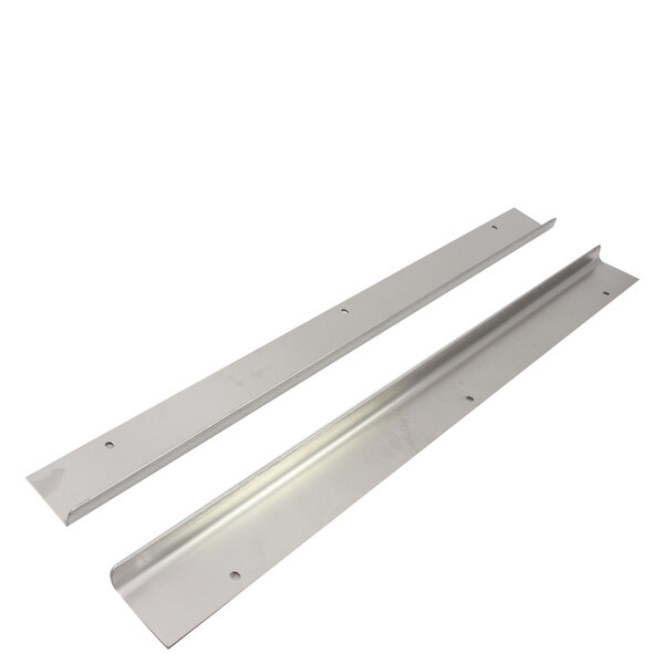 A pair of stainless steel Cres Cor handles.