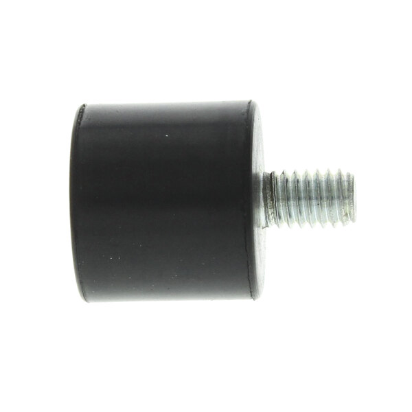 A black plastic cylinder with a screw.