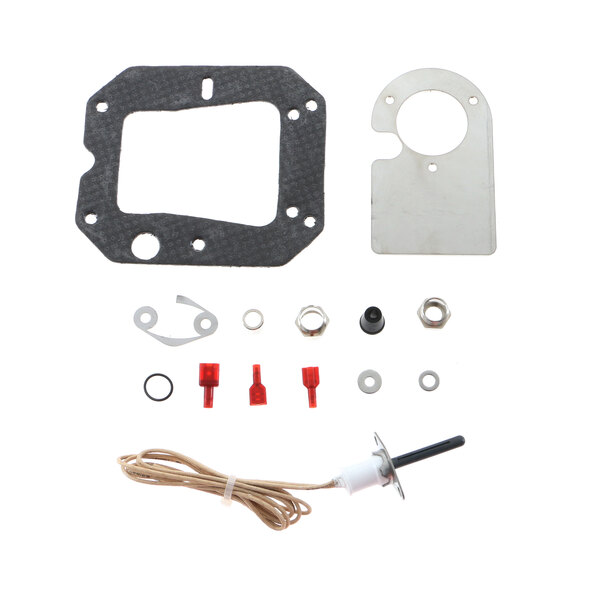 An Alto-Shaam hot surface igniter kit with a black gasket and metal plate with holes.