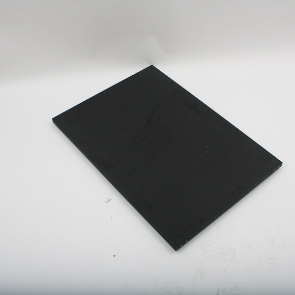 A black rectangular Glastender door on a white surface.