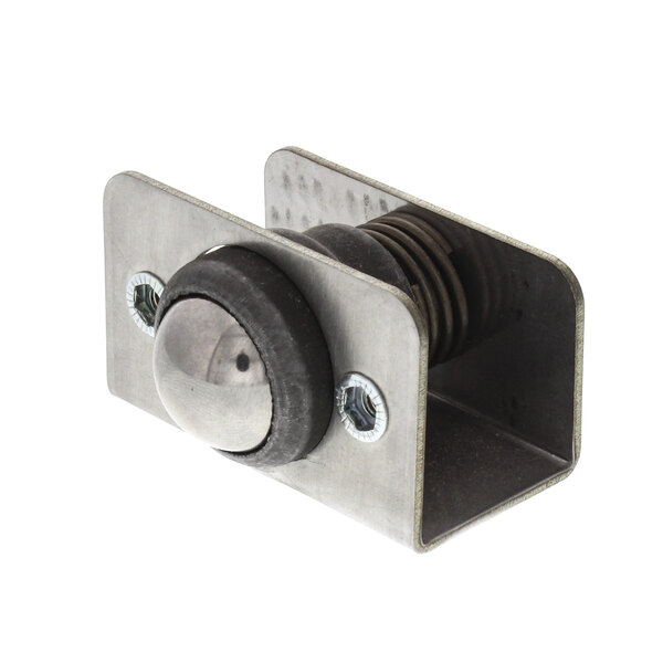 A Carter-Hoffmann stainless steel latch with a metal knob.