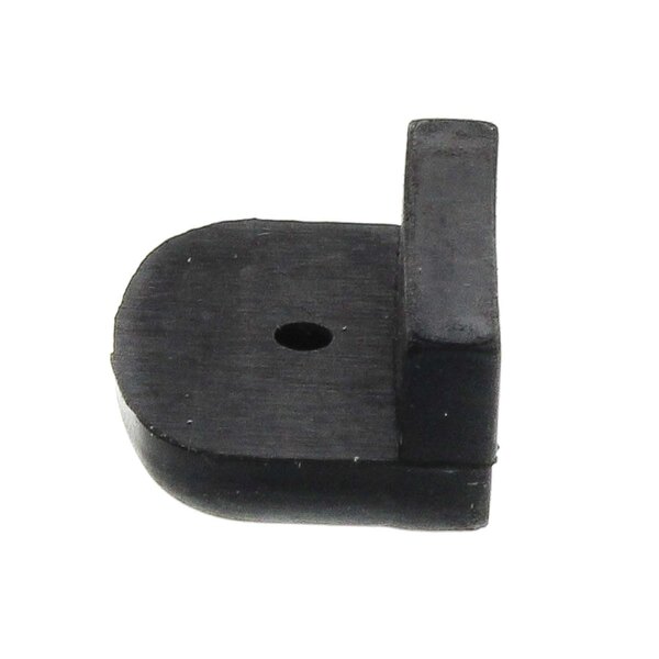 A black rubber Market Forge handle bumper with a hole in it.