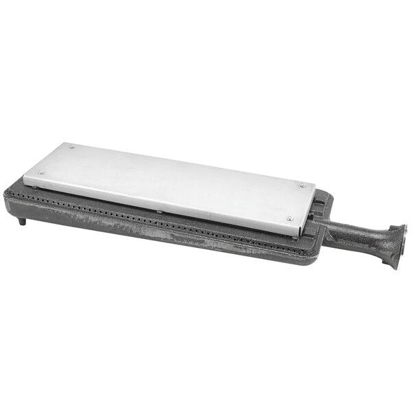 A white metal rectangular cover with holes for a Montague 6350-9 burner oven.