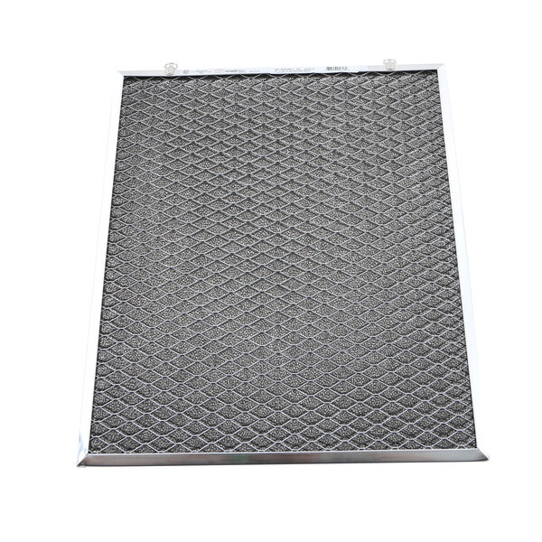 A close up of a Cornelius metal mesh air filter.