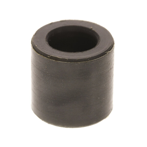 A black rubber cylindrical object with a hole.